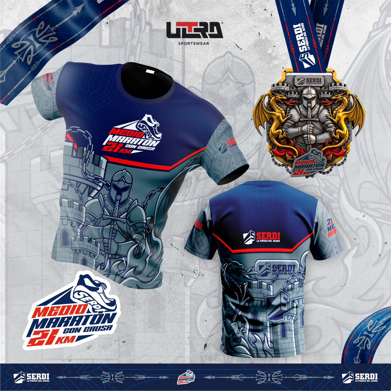 Diseño oficial de playera y medalla del evento